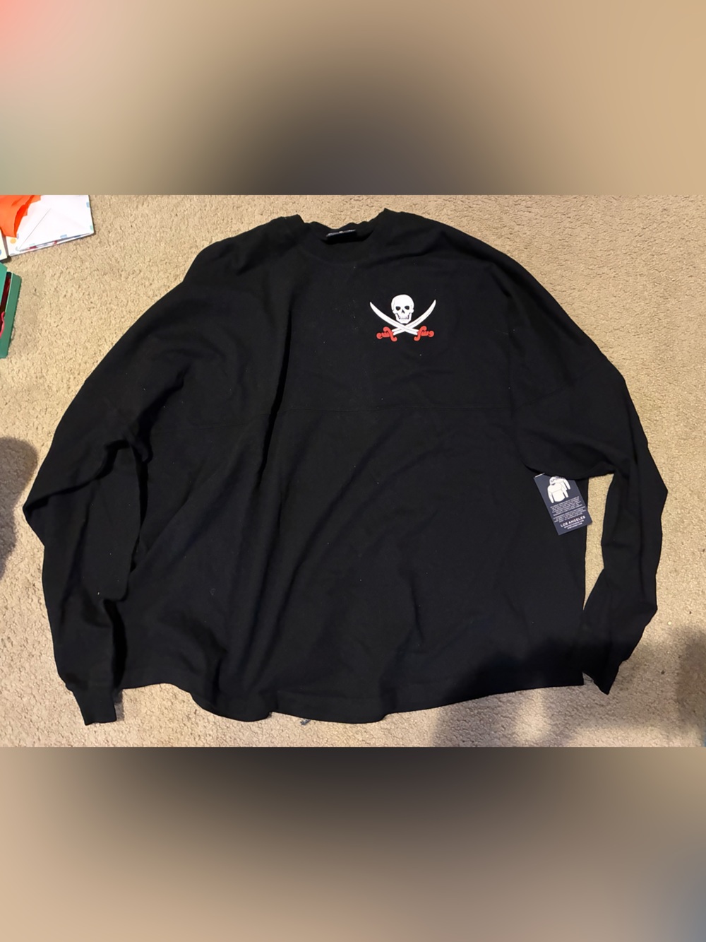 Black Long-Sleeve Men's Pirates of the Caribbean Spirit Jersey